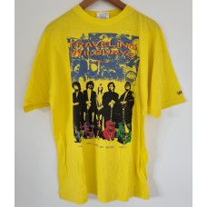 TRAVELING WILBURYS Vol.1 design high quality T-Shirt (Lee USA) Yellow: L (Large) Mint/never used  (two sided print!)